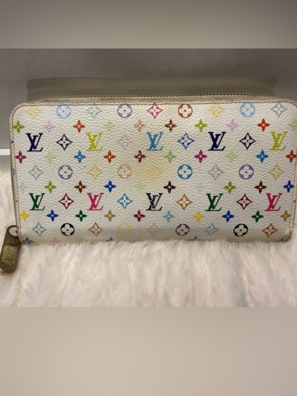 Louis Vuitton Takashi Murakami White Multicolor Monogram Long Continental Wallet - Picture 3 of 13